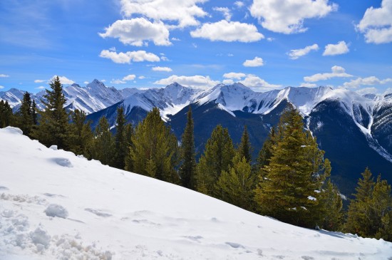 落基山脉雪景自然景观桌面壁纸