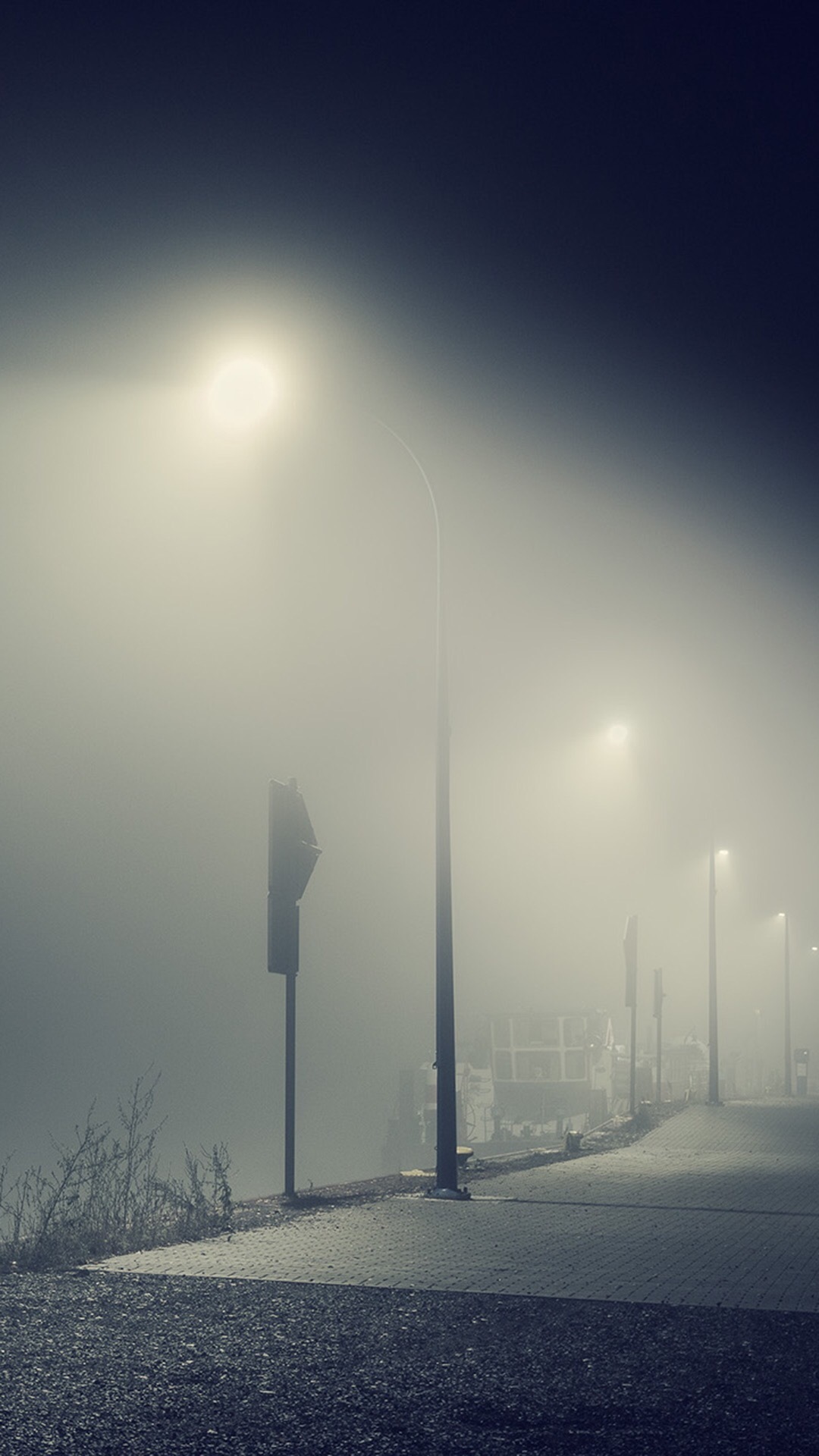 城市夜晚雾霾图片壁纸