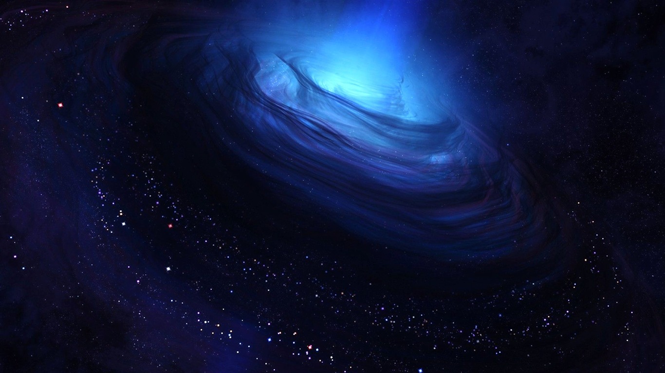宇宙蓝色星系图片