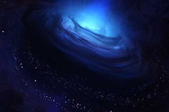 宇宙蓝色星系图片