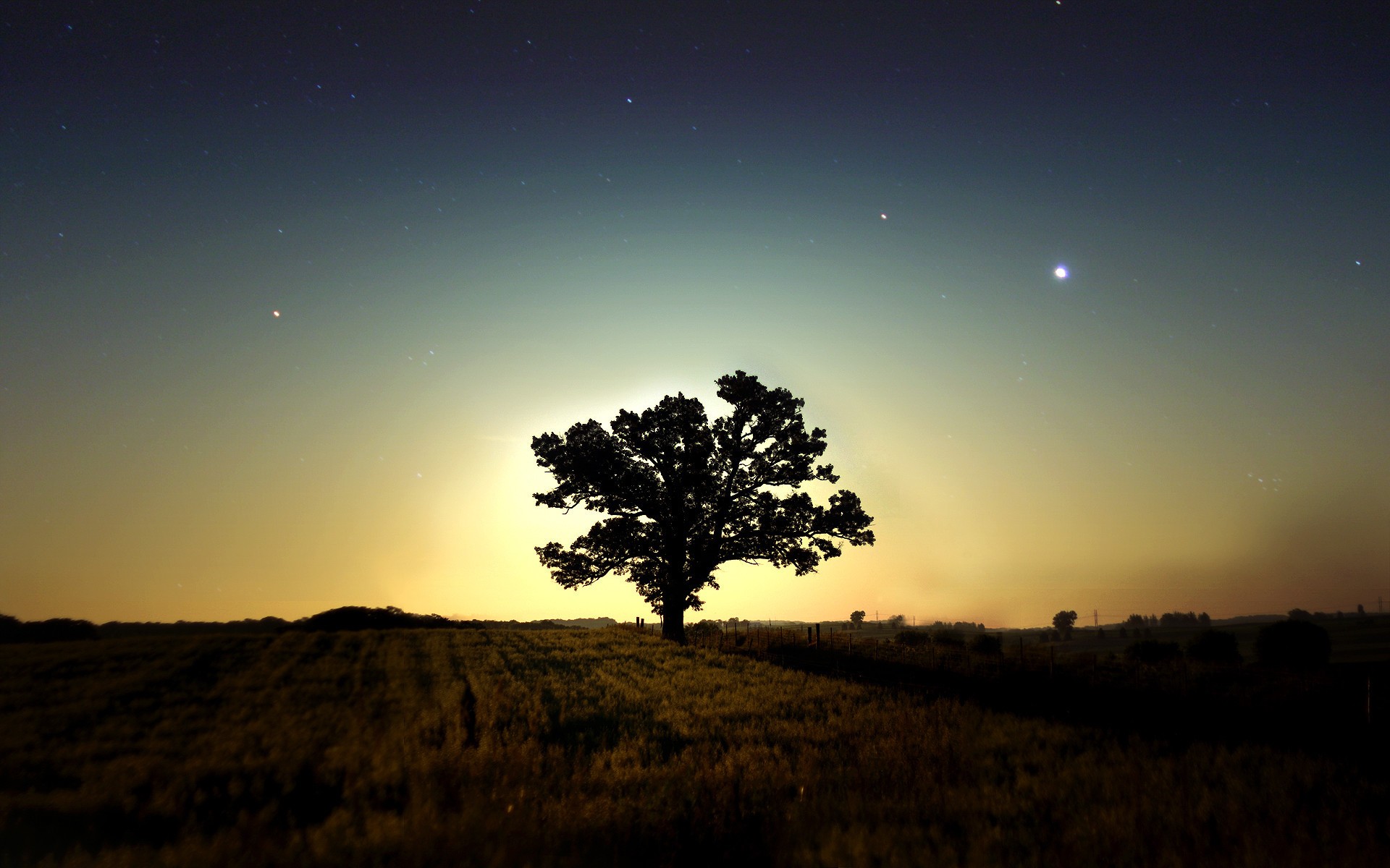 唯美夜空自然景观图片