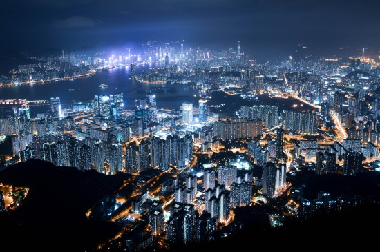 香港夜景高清电脑桌面壁纸图片