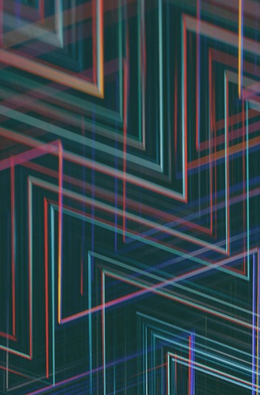 七彩线条抽象艺术手机壁纸